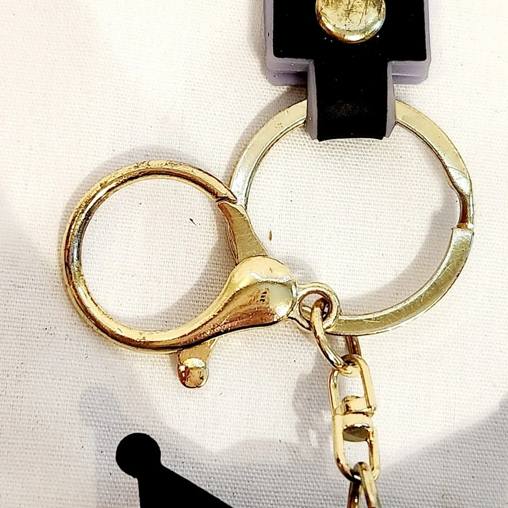 Sanrio‎ Kuromi Keychain and Purple HAPPY Lanyard